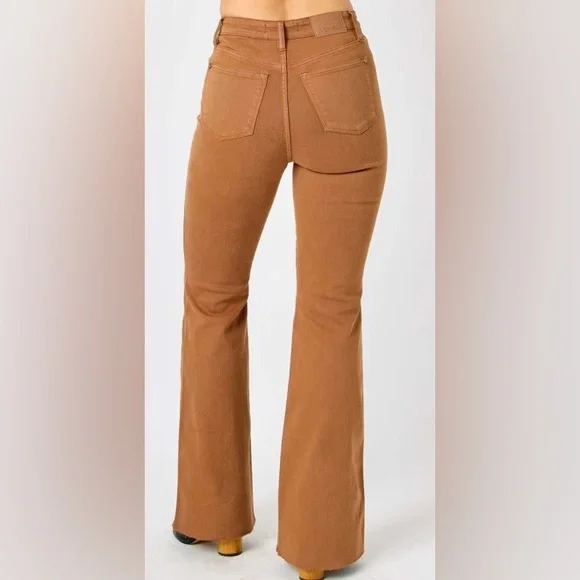 Judy Blue Women's Flare Jeans in Rust - Picture 4 of 4